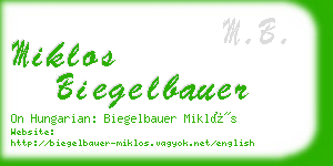 miklos biegelbauer business card